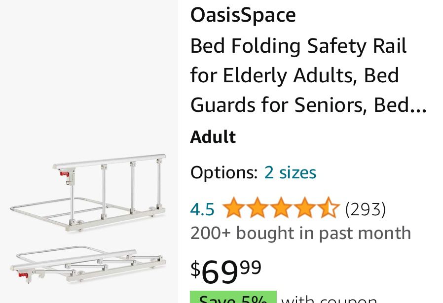 Safety Bed Rail For Elderly