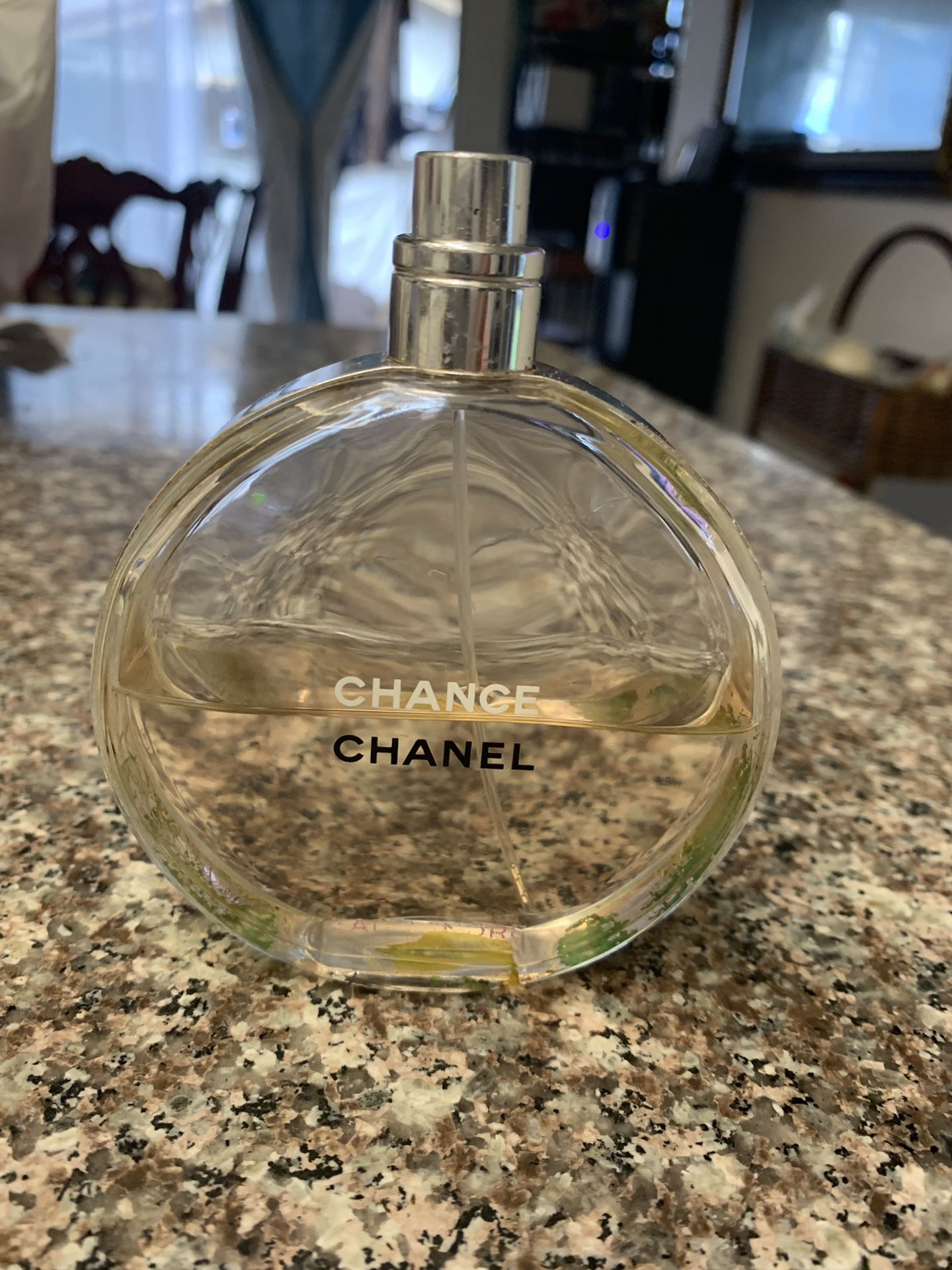 Chance Chanel perfume used like haf bottle 3.4 oz