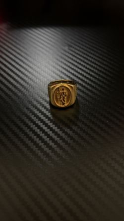 gold plated san judas ring