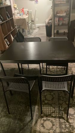 Table We 3 Chairs Good Condition