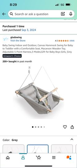 Child’s Canvas Swing