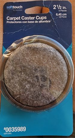 2 SoftTouch 2 1/2" Round Furniture Caster Cups 