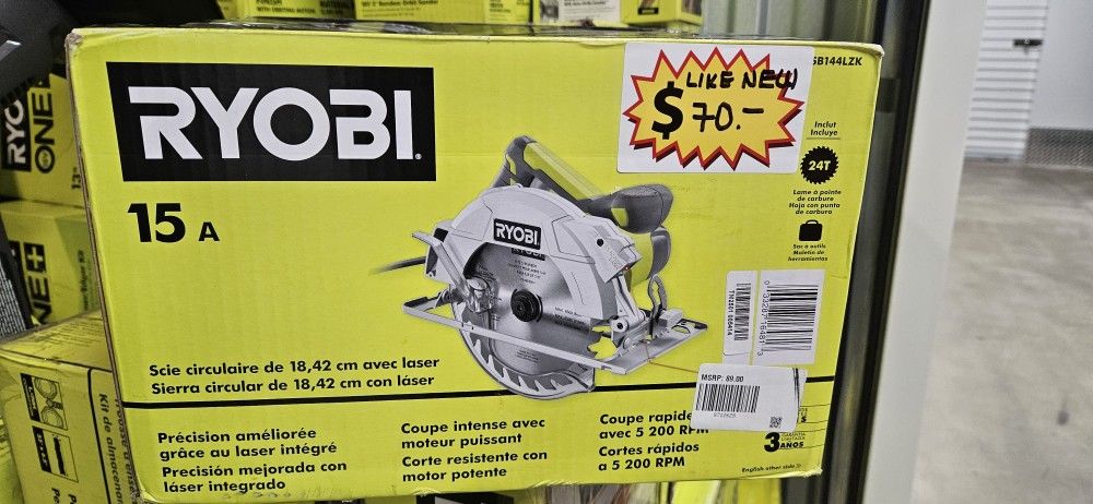 Like new condition Ryobi 15amps circular Saw