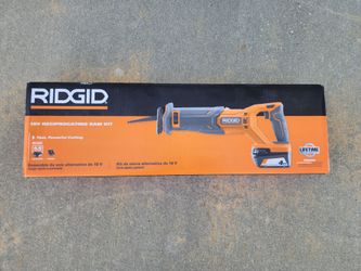 Ridgid 18V Cordless Reciprocating Saw Kit with 4.0 Ah Battery and Charger (New)