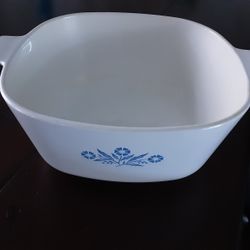  
Vintage  Corningware Blue Corn Flower  Baking Dish Medium
