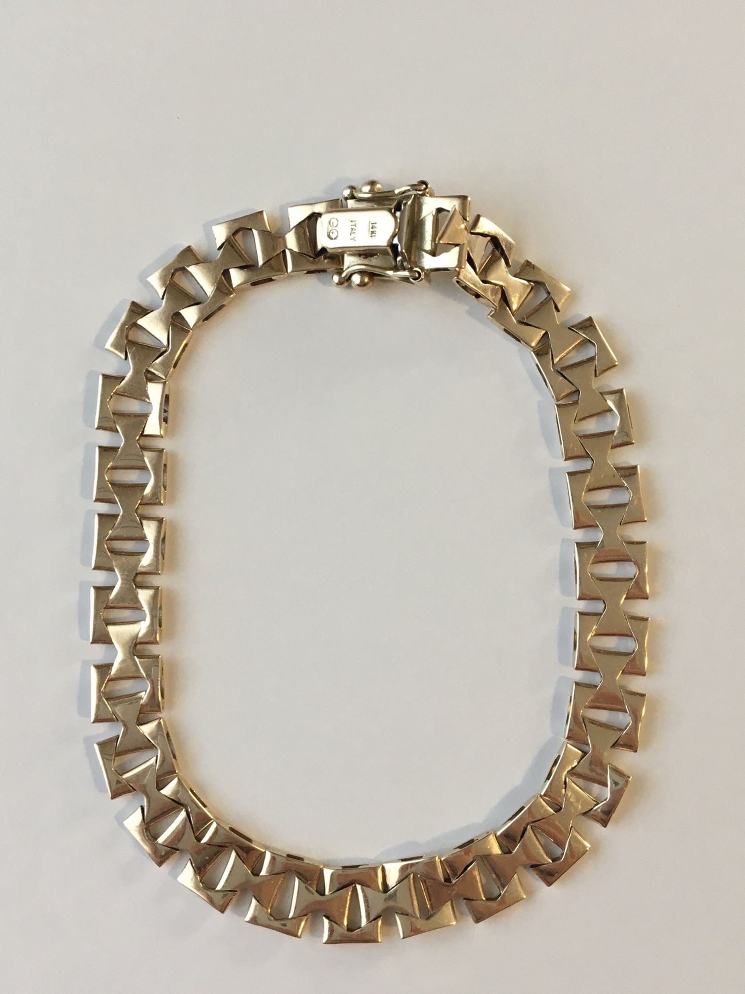 71/2” 14KT Vintage Italy Gold Bracelet- 9.2g