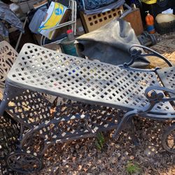 3  Piece Set Of Wrought Iron Black Furniture 