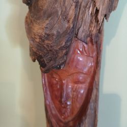 Hand Carved Women Face