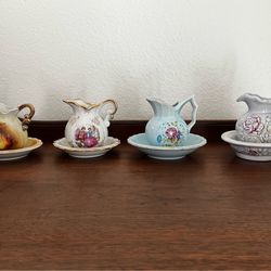 Vintage Miniature Pitcher and Bowl Sets