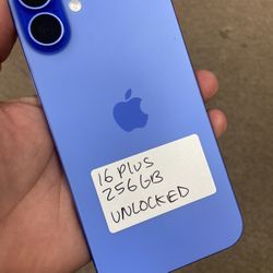 Blue iPhone 16 Plus Unlocked. Cash Or $50 Down W Approval 