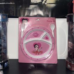 Vintage / Y2K New 2000s Betty Boop 3 Piece Feeding Set 
