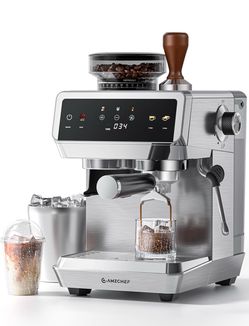 AMZCHEF Espresso Machine With Grinder