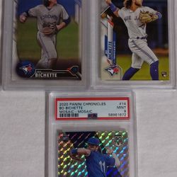 Bo Bichette PSA Graded Rookie Lot Of 3 - Plus Extras