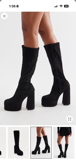 Fashion Nova Camden Boot Black 6.5