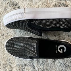 GUESS, G By Guess Shoes, Cherita Black Rhinestone Slip On Shoe, Size 8.5