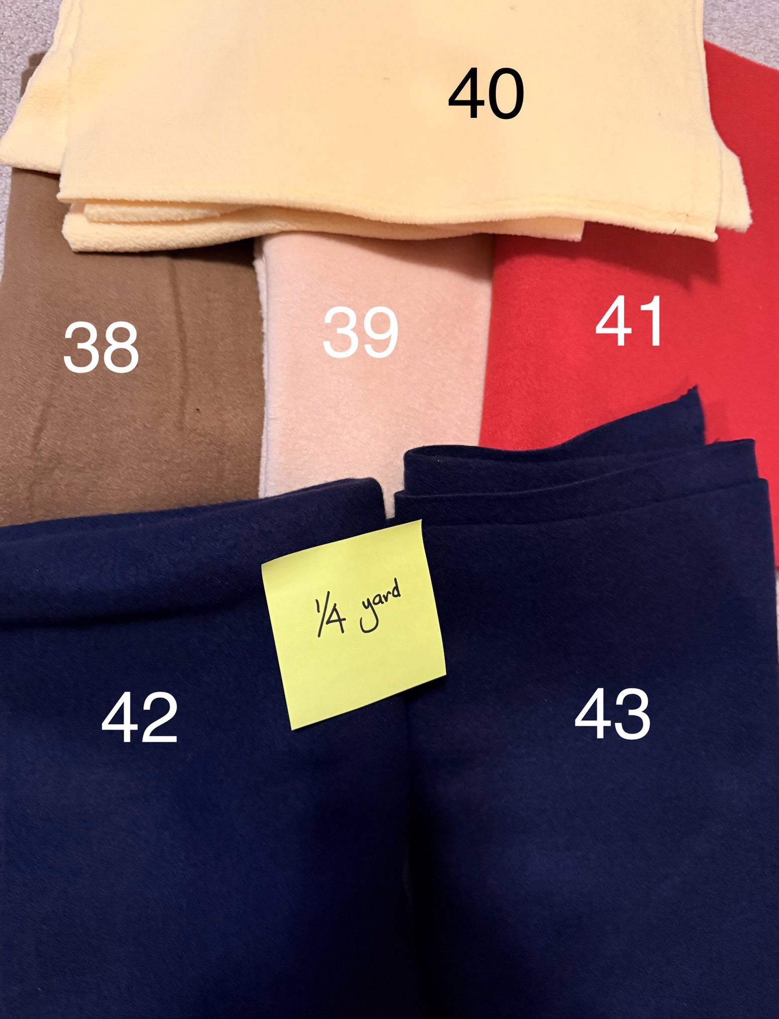 Fleece Fabric (various Sizes - See Details For Size And Price)