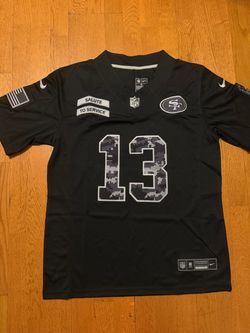 Black 49ers Purdy salute to service jersey