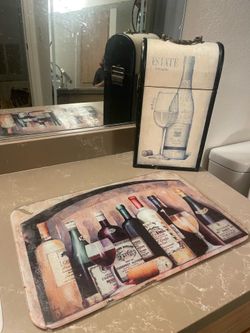 Vintage wine set display