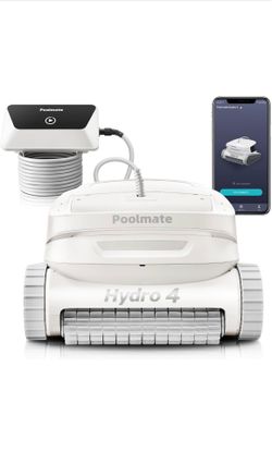 Corded Poolmate Hydro 4 Robotic Pool Vacuum Cleaner,Wall Climbing App Control Dual Turb
