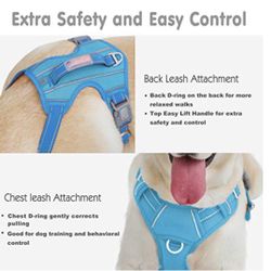 BARKBAY No Pull Dog Harness large  Step in Reflective Dog Harness