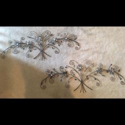 Set of 2 Jeweled Wall Art