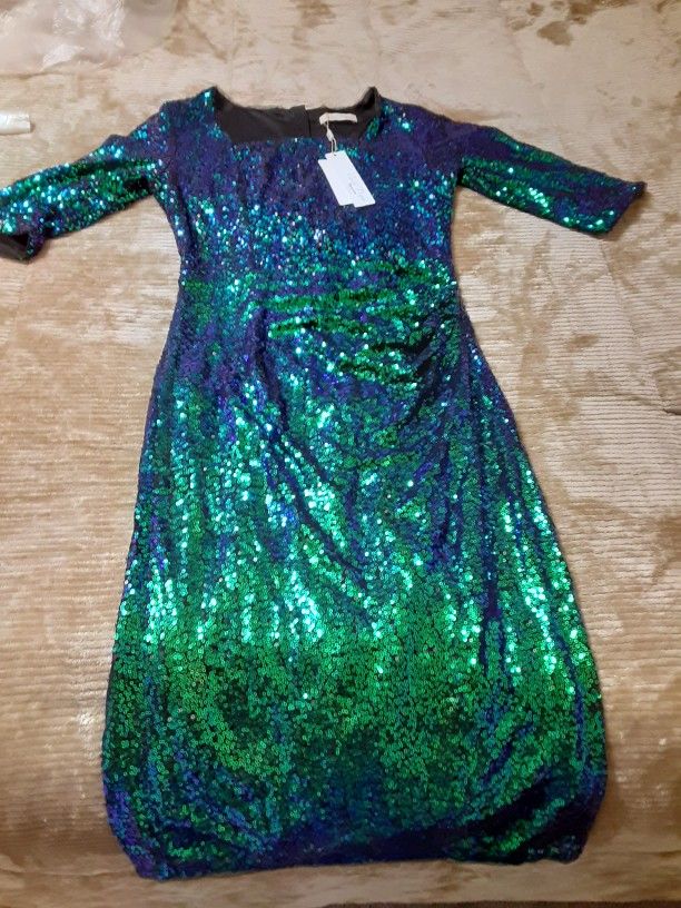 Belle Pogue Vintage 50s Sequin Pencil Dress