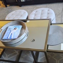 Silver Orchid Grant Nesting Coffee /End Table 3 Piece Set