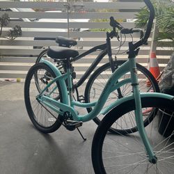 Both bikes and bike hangers on sale 