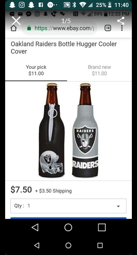 Brand new raider beer hugger cooler