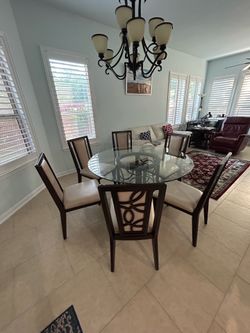 Dining table and 6 chairs