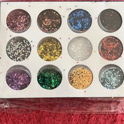 12 Piece Multi Color Glitter
