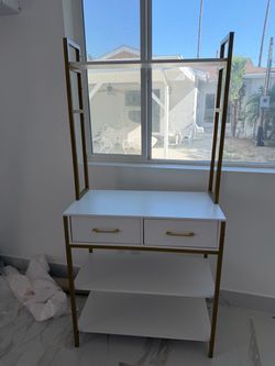 White and Gold shelf / storage