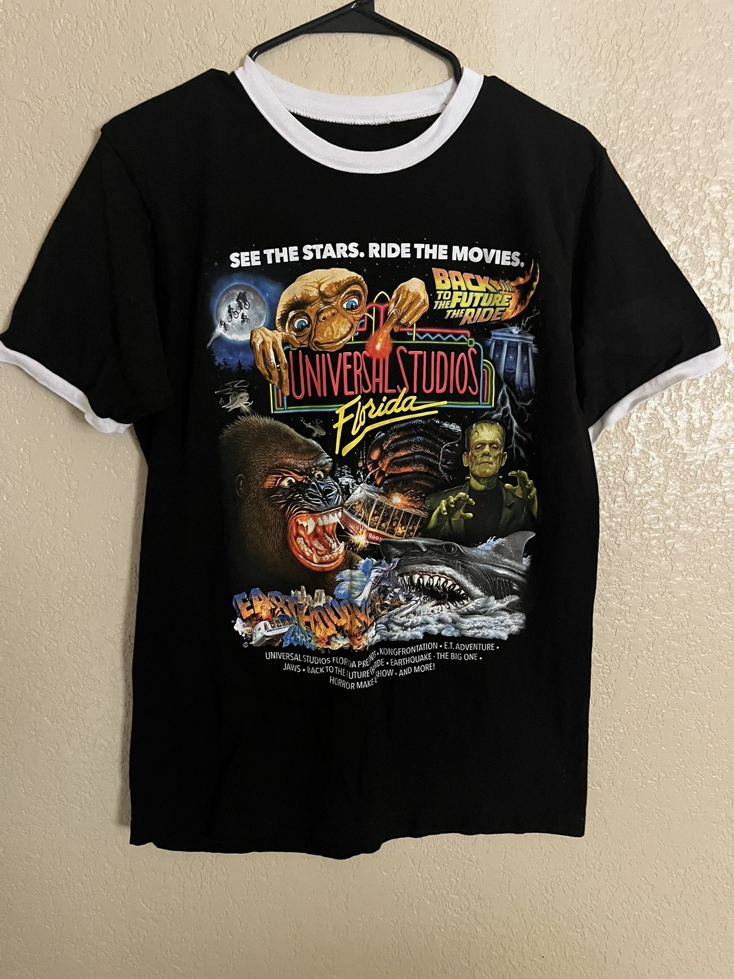 Vintage Universal Studios Unisex Florida T-Shirt Black Size M 100% Cotton