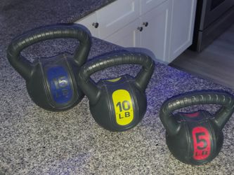 Kettlebell Set 5, 10, and 15 LB