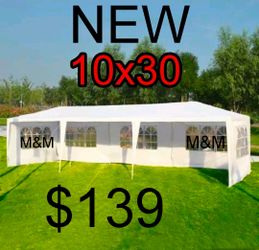 10x30 Event Canopy Tent Removable Sidewalls, Weddings, Graduations, Partie