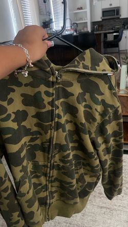 Green bape zip up size small