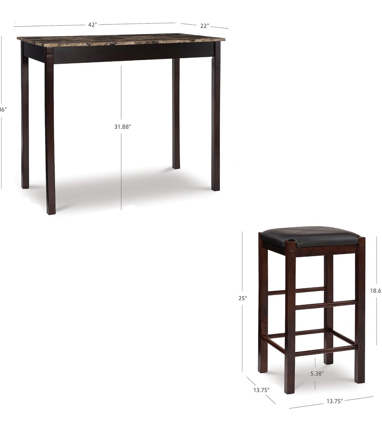 3pc Kitchen Table Set 