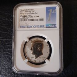 Apollo 11 Half Dollar Set 1st Day of Issue