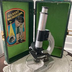 Super Cool Vintage Gilbert S-15 Microscope & Carrying Case 