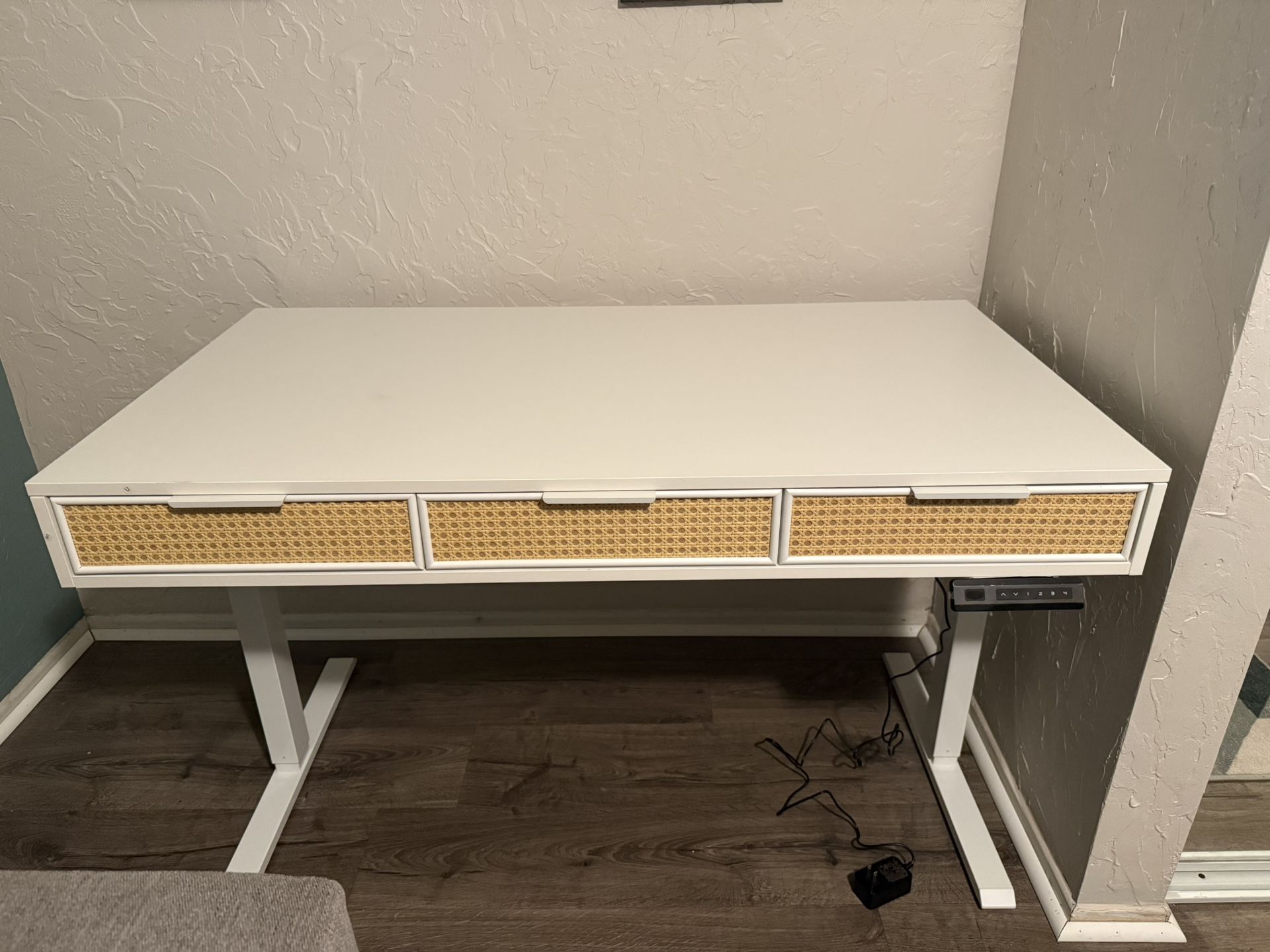 Sit/stand Desk And Filing Cabinet