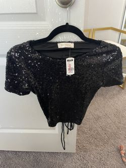 Womens Black Crop Top