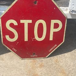 Vintage Wooden Stop Sign 