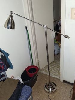 Brushed Nickel Adjustable Boom Arm Floor Lamp pickup only cash