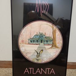 Rare, Signed 1988 P.Buckley Moss Framed Print Of The Wren's Nest, Atlanta 