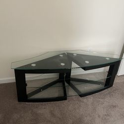 Glass tv stand