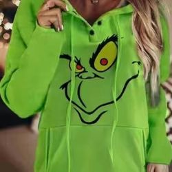 Green Grinch Pull Over Sweater