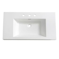 36" Drop In Rectangular  Bathroom Sink
