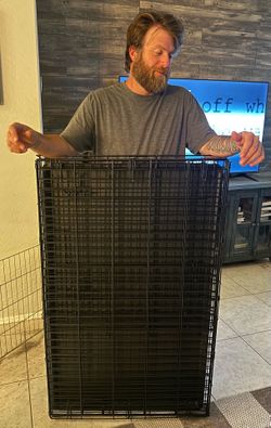 Large metal dog crate