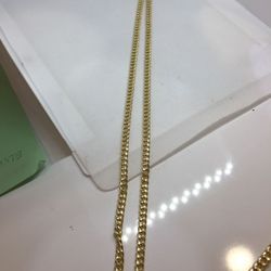 10 K Maimi Cuban link chain 6 mm 26 inches 23.65 Grams