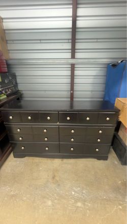 Large Black Double Dresser / Credenza